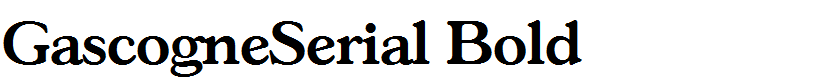 GascogneSerial Bold