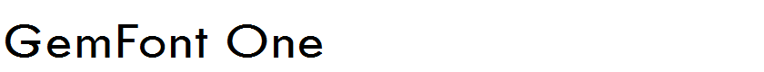 GemFont One
