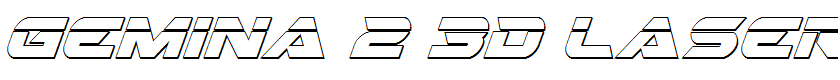 Gemina 2 3D Laser Italic Italic