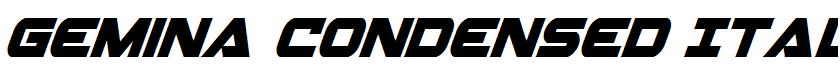 Gemina Condensed Italic Condensed Italic