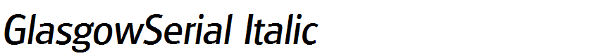 GlasgowSerial Italic