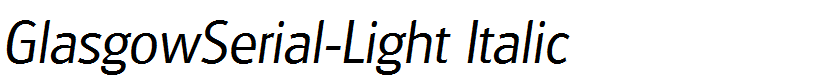 GlasgowSerial-Light Italic