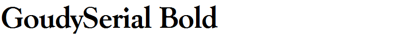 GoudySerial Bold