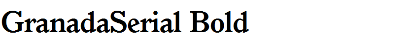 GranadaSerial Bold