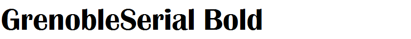 GrenobleSerial Bold