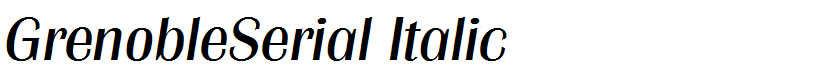 GrenobleSerial Italic