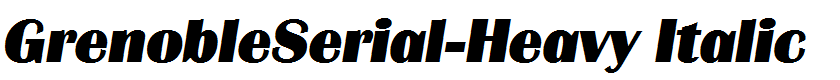 GrenobleSerial-Heavy Italic