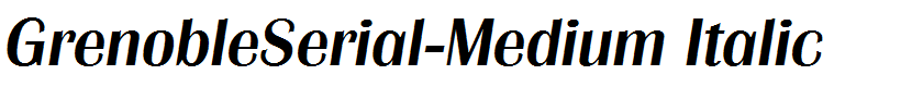 GrenobleSerial-Medium Italic