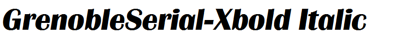 GrenobleSerial-Xbold Italic
