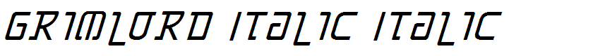 Grimlord Italic Italic