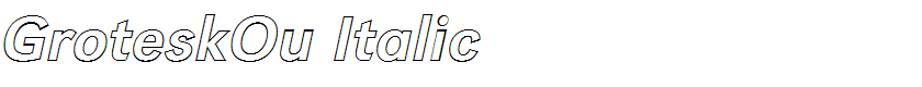 GroteskOu Italic