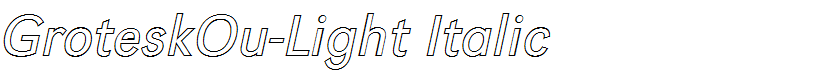 GroteskOu-Light Italic