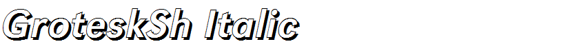 GroteskSh Italic