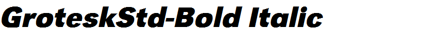 GroteskStd-Bold Italic