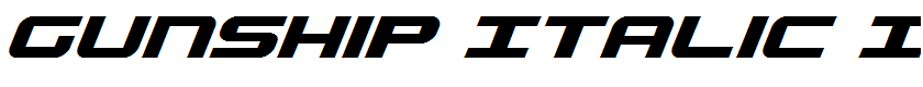 Gunship Italic Italic