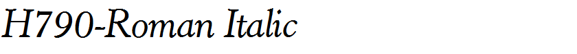 H790-Roman Italic