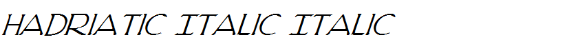 Hadriatic Italic Italic