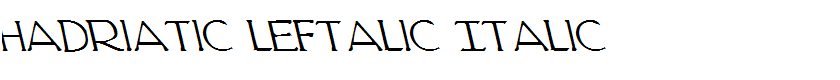 Hadriatic Leftalic Italic