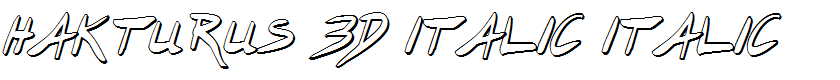 Hakturus 3D Italic Italic