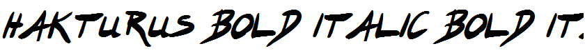 Hakturus Bold Italic Bold Italic