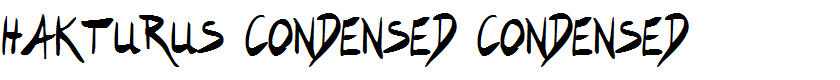 Hakturus Condensed Condensed