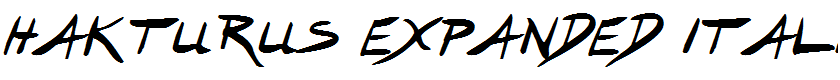 Hakturus Expanded Italic Expanded Italic
