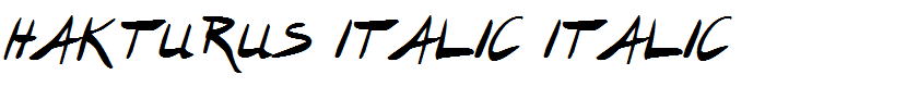 Hakturus Italic Italic
