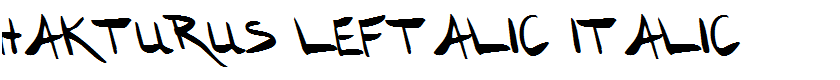 Hakturus Leftalic Italic