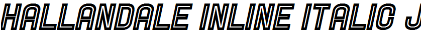 Hallandale Inline Italic JL
