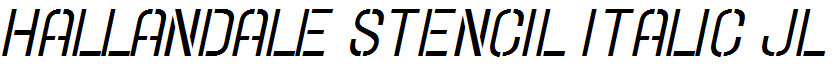Hallandale Stencil Italic JL