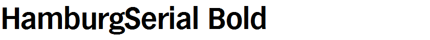 HamburgSerial Bold