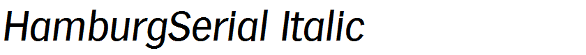 HamburgSerial Italic