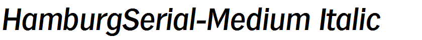 HamburgSerial-Medium Italic