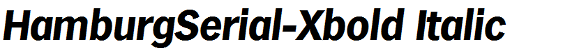 HamburgSerial-Xbold Italic