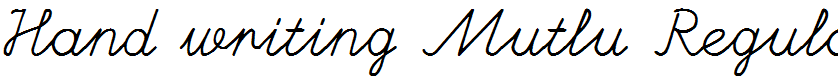 Hand writing Mutlu Regular