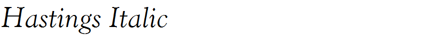 Hastings Italic