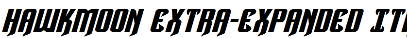 Hawkmoon Extra-expanded Italic Extra-expanded Italic