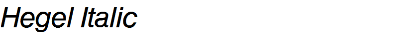 Hegel Italic