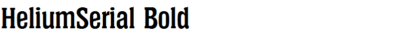 HeliumSerial Bold