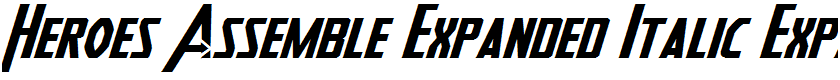 Heroes Assemble Expanded Italic Expanded Italic