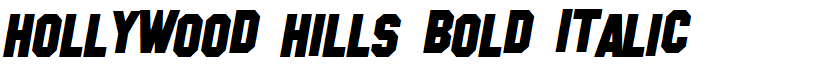 Hollywood Hills Bold Italic