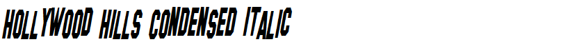 Hollywood Hills Condensed Italic