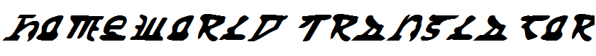 Homeworld Translator Italic Italic