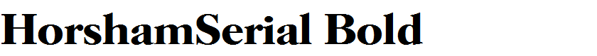 HorshamSerial Bold