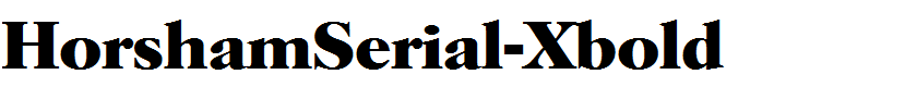 HorshamSerial-Xbold