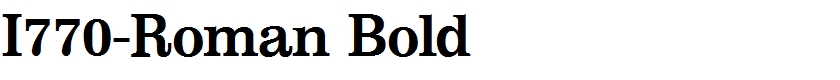I770-Roman Bold