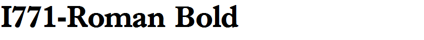 I771-Roman Bold
