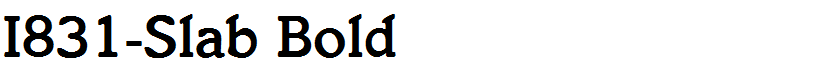 I831-Slab Bold