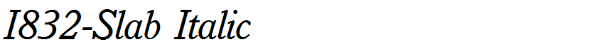 I832-Slab Italic