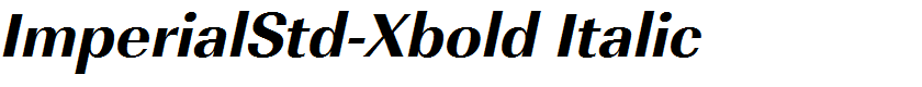 ImperialStd-Xbold Italic